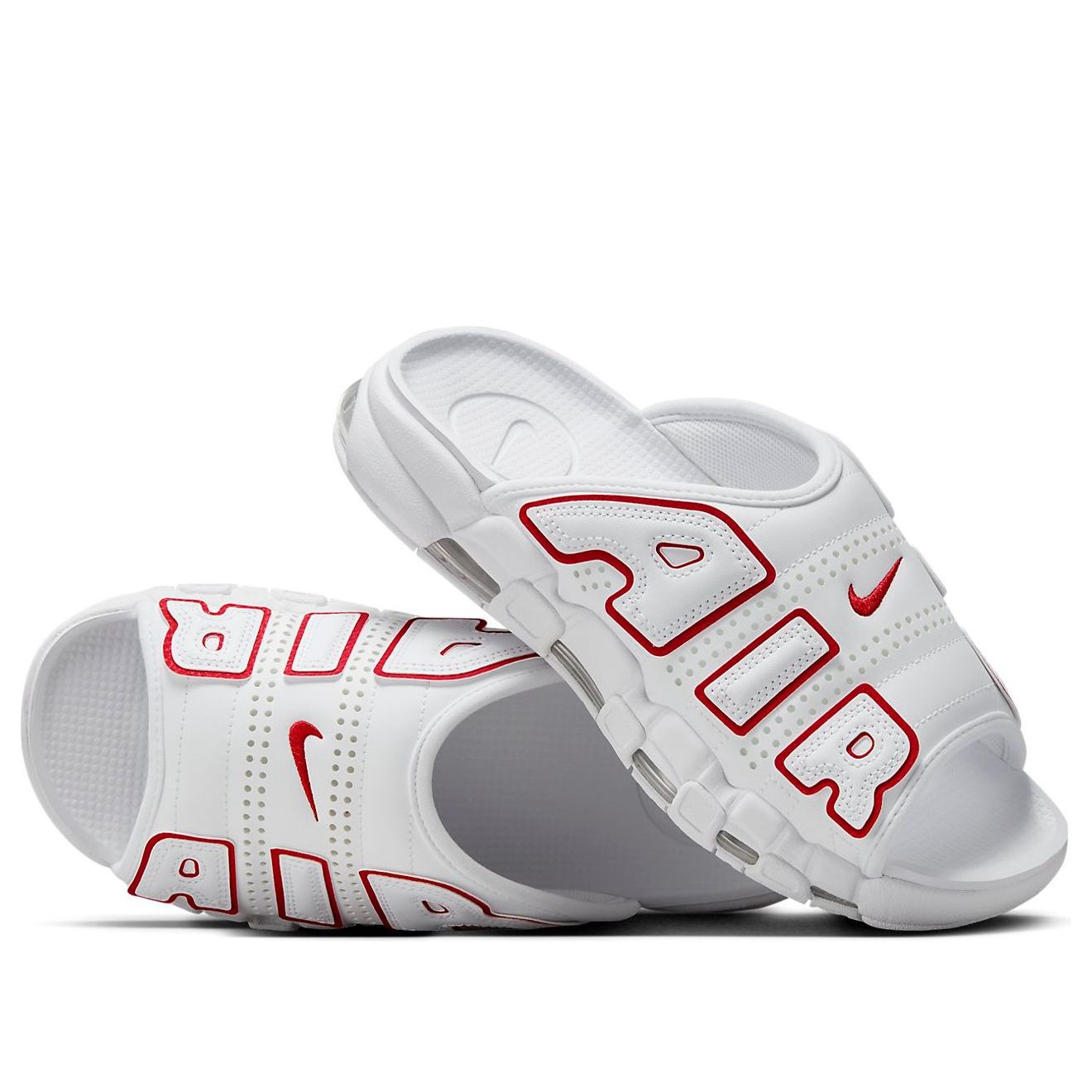 Nike Air More Uptempo Slide 'White Red' FD9884-100