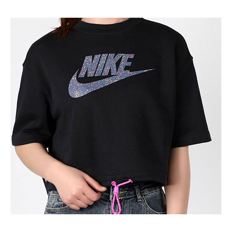 (WMNS) Nike Sportswear Icon Clas Logo Printing 'Black' CJ2276-010