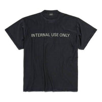 Balenciaga Internal Use Only Inside-out T-shirt 'Black' 787358TQVU21083