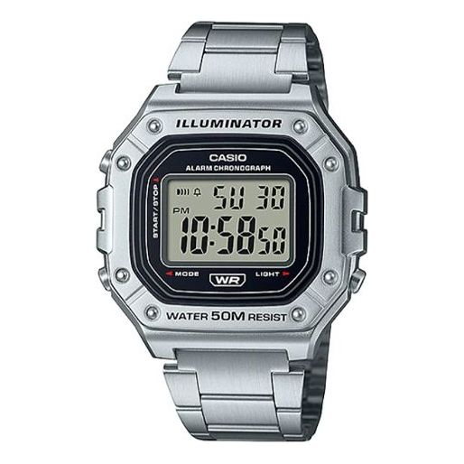 CASIO Men's YOUTH Digital Multi Function Wrist Waterproof Mens Silver Analog W-218HD-1AV