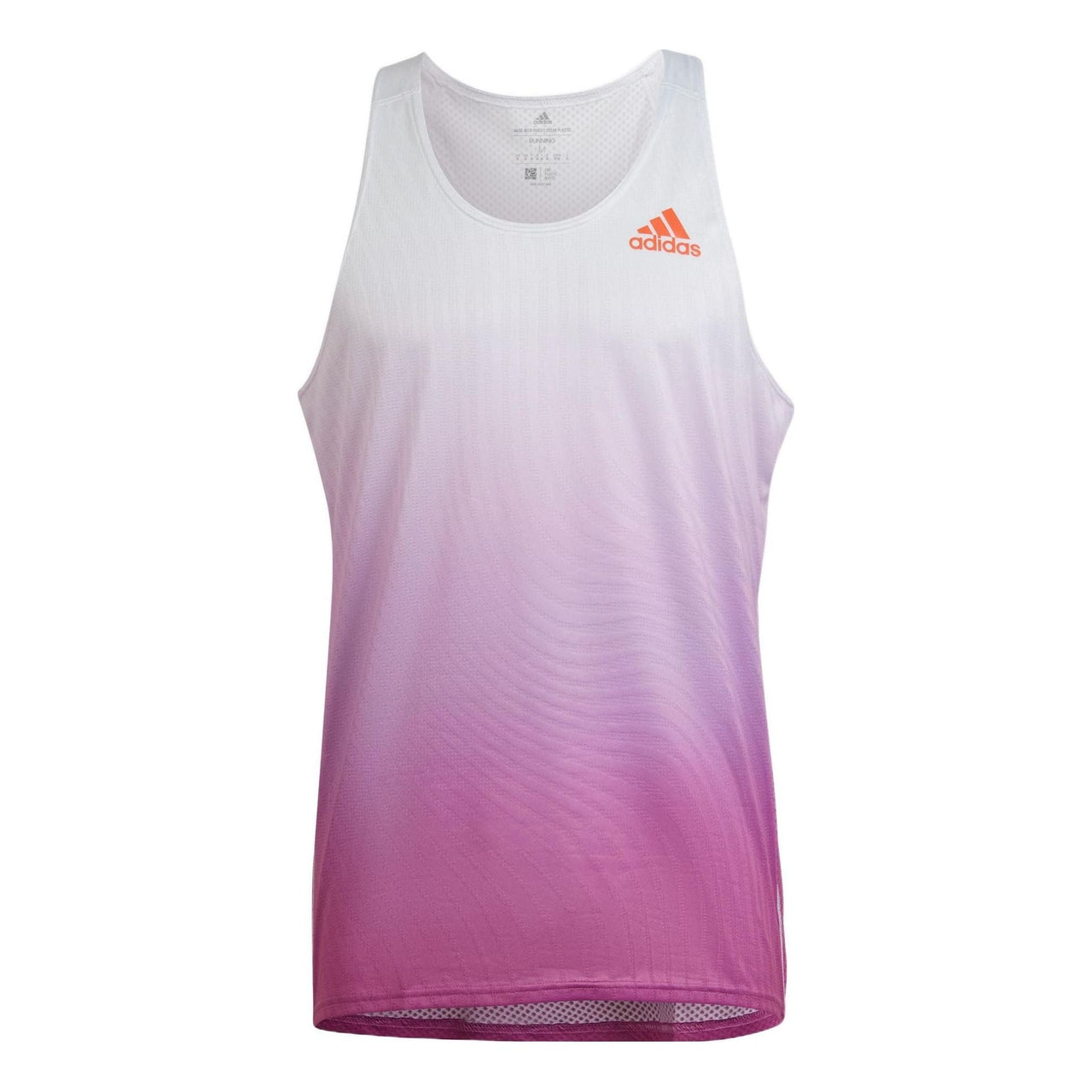 Men's adidas Logo Reflective Logo Round Neck Running Sports Purple Vest HK9512