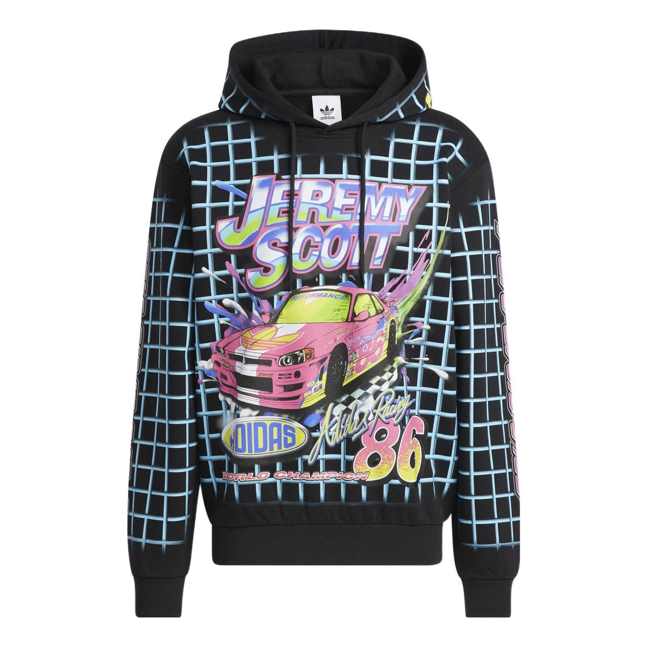 Men's adidas originals Plaid Alphabet Logo Printing Sports Black HG6511