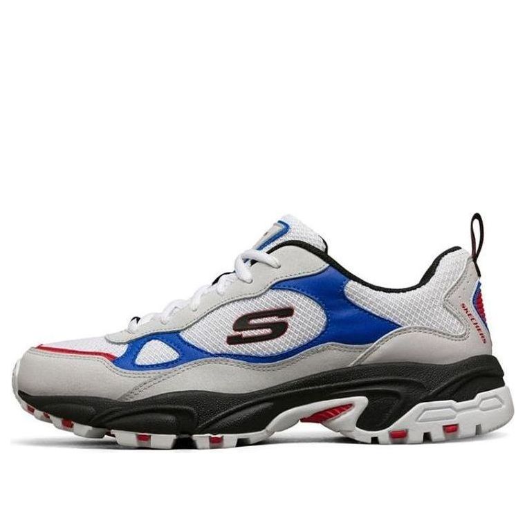 Skechers Stamina Running Shoes White/Black/Blue 51706-WBK