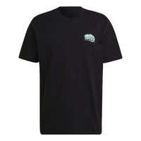 adidas originals Pckalot Tee Retro Printing Sports Round Neck Short Sleeve Black HF4762
