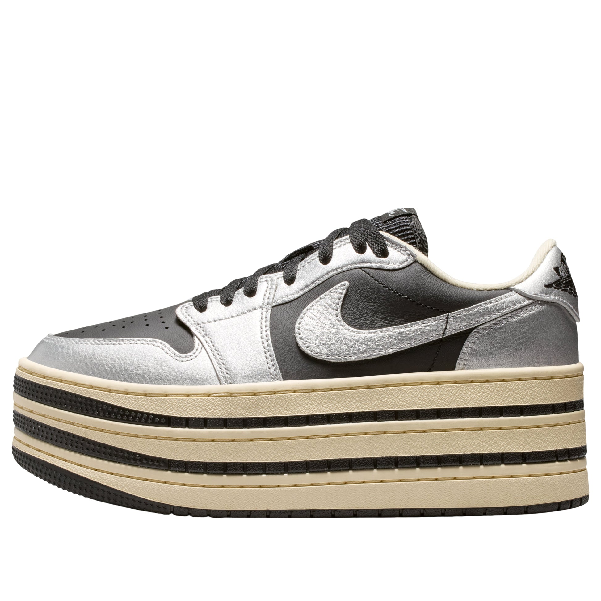 (WMNS) Air Jordan 1 Triple Srack 'Metallic Silver Muslin Black' HV8288-001