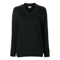 (WMNS) KENZO Logo V neck Sports Hoodie Black F952SW774952-99B