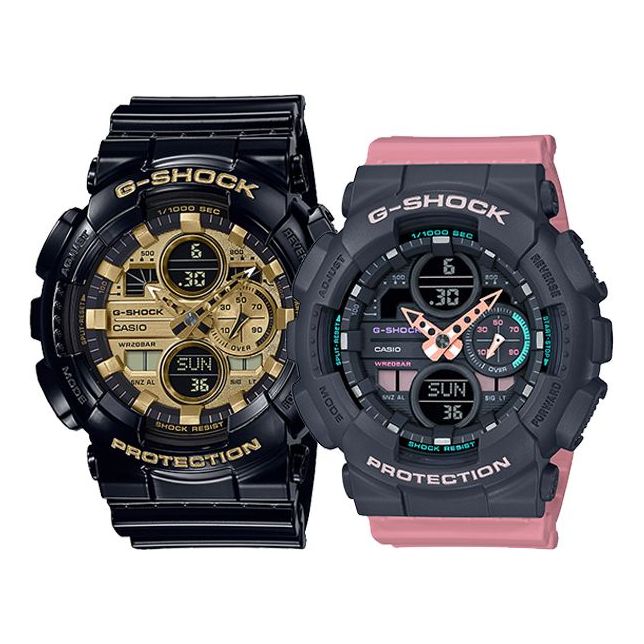 CASIO G-Shock Analog-Digital 'Black' GA-140GB-1A1PR+GMA-S140-4APR