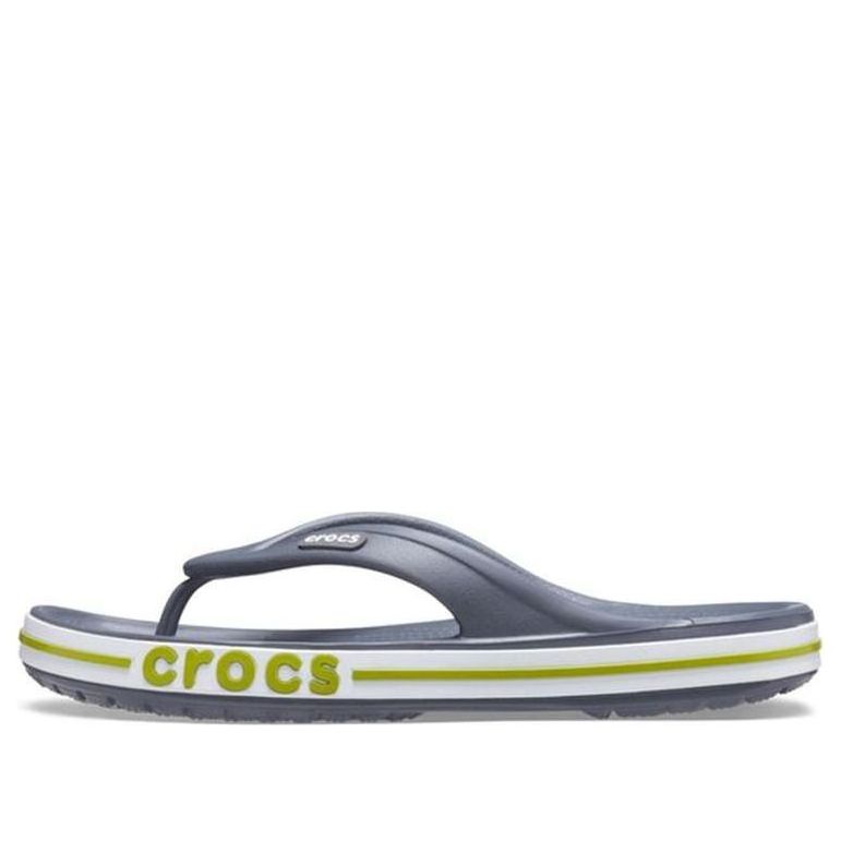 Crocs Bayaband Flip Non-Slip Wear-Resistant Casual Gray Green Slippers 'Grey Green' 205393-0A3