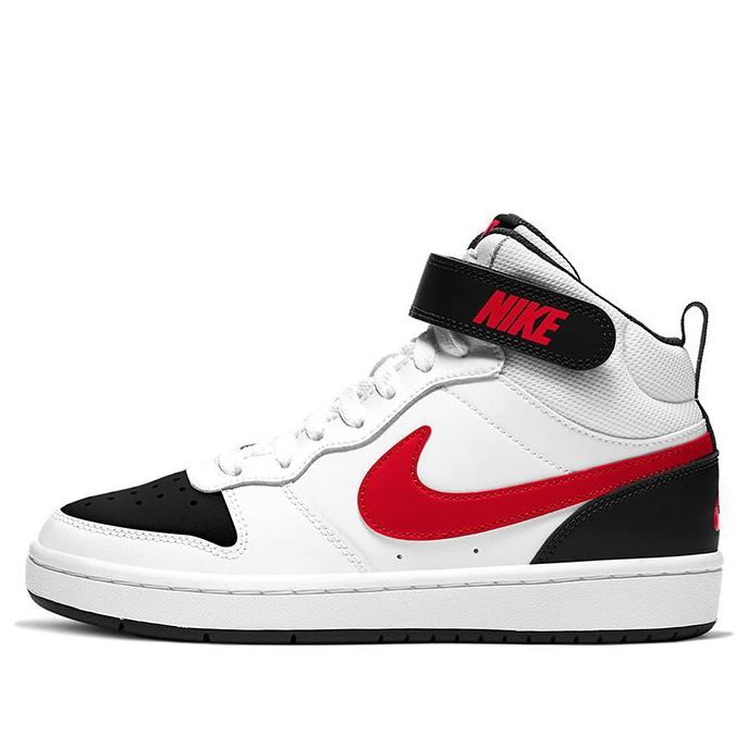 (GS) Nike Court Borough Mid 2 'White University Red' CD7782-110