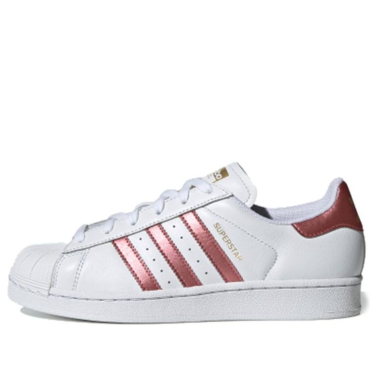 (WMNS) adidas originals SUPERSTAR 'White Red' FU9308