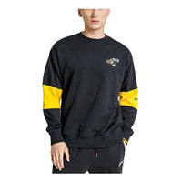 PUMA x Randomevent Crossover Crew Alphabet Logo Sweatshirt 'Black Yellow' 596664-01