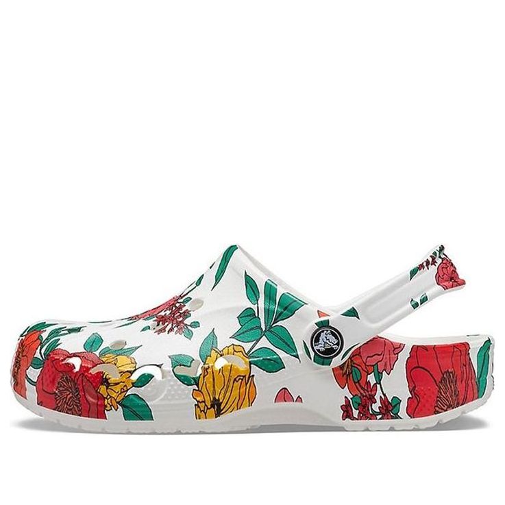 Crocs Beach White Flowers Sandals 'White Red Green' 206230-10D
