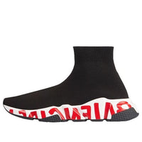 (WMNS) Balenciaga Speed ​​Trainer 'Midsole Graffiti - Black Red' 605942W05GE1095