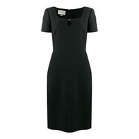 (WMNS) Gucci Wool Silk Tight Dress 'Black' 631484-ZAD88-1000