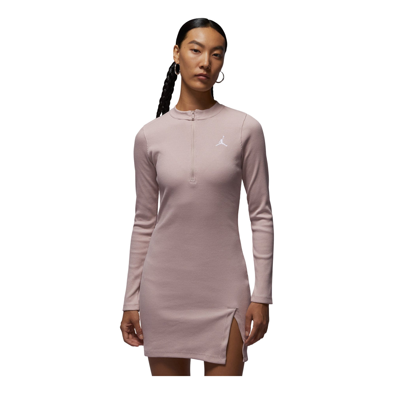 (WMNS) Air Jordan Long Sleeved Knitted Dress 'Fossil Lime White' HF9478-292
