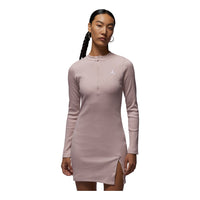 (WMNS) Air Jordan Long Sleeved Knitted Dress 'Fossil Lime White' HF9478-292
