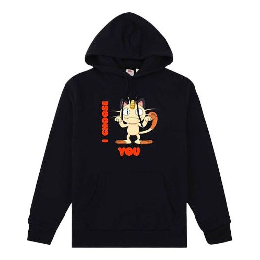 Men's Levis x POKEMON Crossover hooded Pullover Printing Black 74854-0001