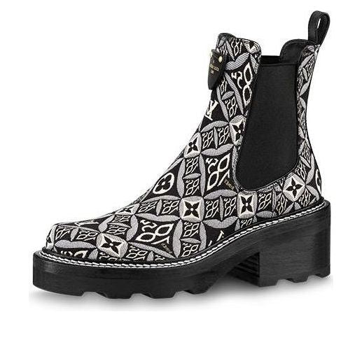 (WMNS) LOUIS VUITTON Beaubourg Ankle Chelsea Boots 'Black' 1A8UNL