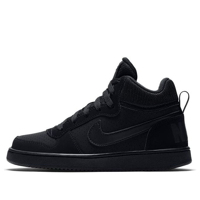 (GS) Nike Court Borough Mid 'Triple Black' 839977-001