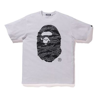 A BATHING APE x Undefeated Ape head Tee 'White Grey' BAPE-18FW-001