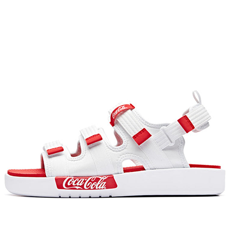 (WMNS) ANTA x Coca Cola Beach Sandals 'White Red' 92926971A-9