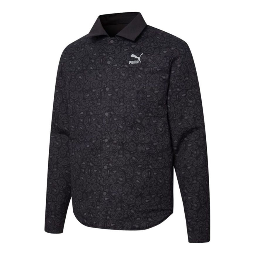 PUMA Paisley Woven Reversible Shacke Shirt 'Black' 534972-01