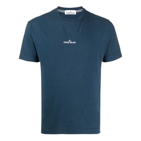 STONE ISLAND Unisex Chest Logo Back Print Blue 72152NS84-V0028