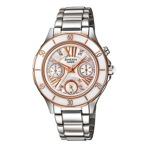 CASIO Waterproof Sports SHEEN Sapphire Crystal Gold Analog SHE-3505SG-7AU