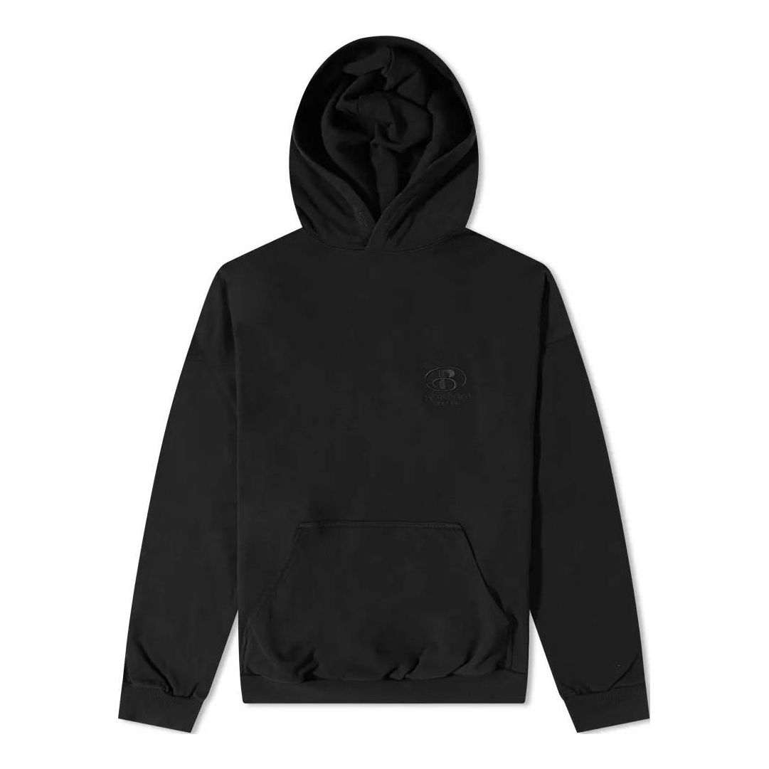 Balenciaga Back Logo Popover Hoodie 'Black' 674986TLV971069
