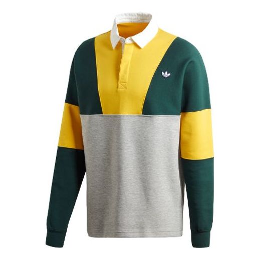 adidas originals Men's Rugby Shirt Sports Long Sleeve Shirt Multi-Color FM2213