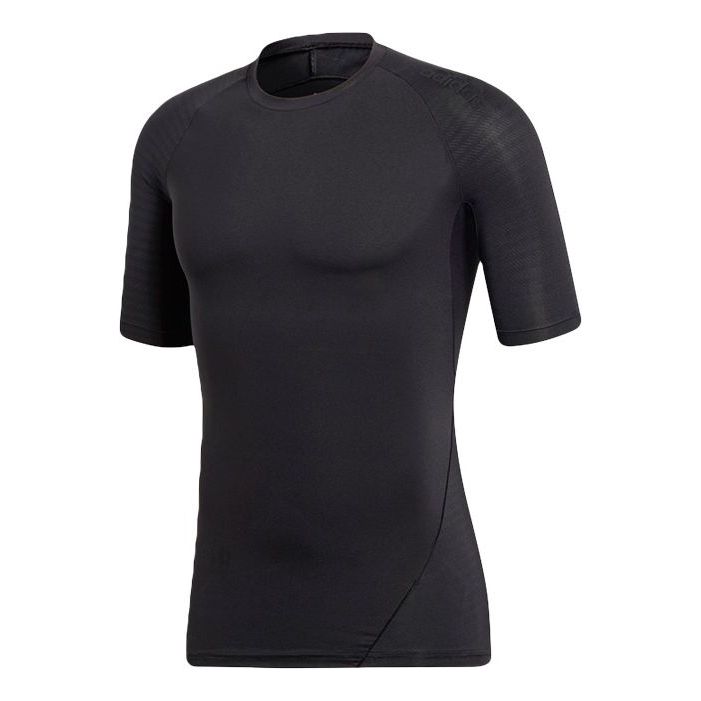 adidas Ask Tec Tee Ss Tight Gym Sports Short Sleeve Black CF7171