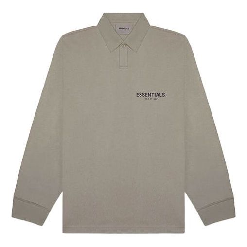 Fear of God Essentials FW20 Long Sleeve Polo Shirt 'Taupe' FOG-FW20-355