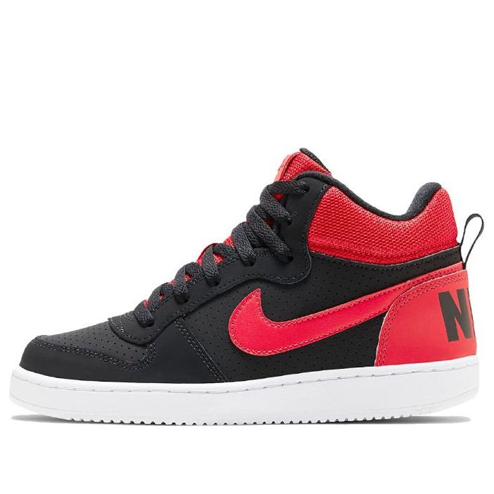 (GS) Nike Court Borough Mid Sneakers Black/Red 839977-002