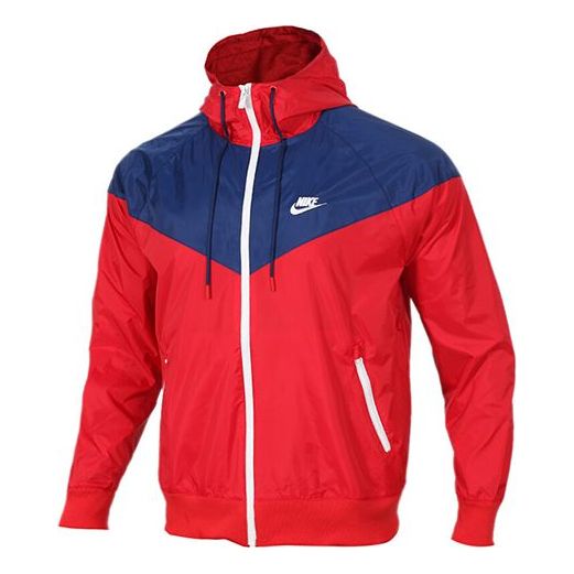 Nike Sportswear Windrunner Hooded Jacket Red Blue AR2192-657
