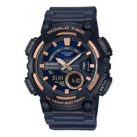 CASIO Waterproof Sports Quartz Mens Black Analog/Digital Combo AEQ-110W-2A3