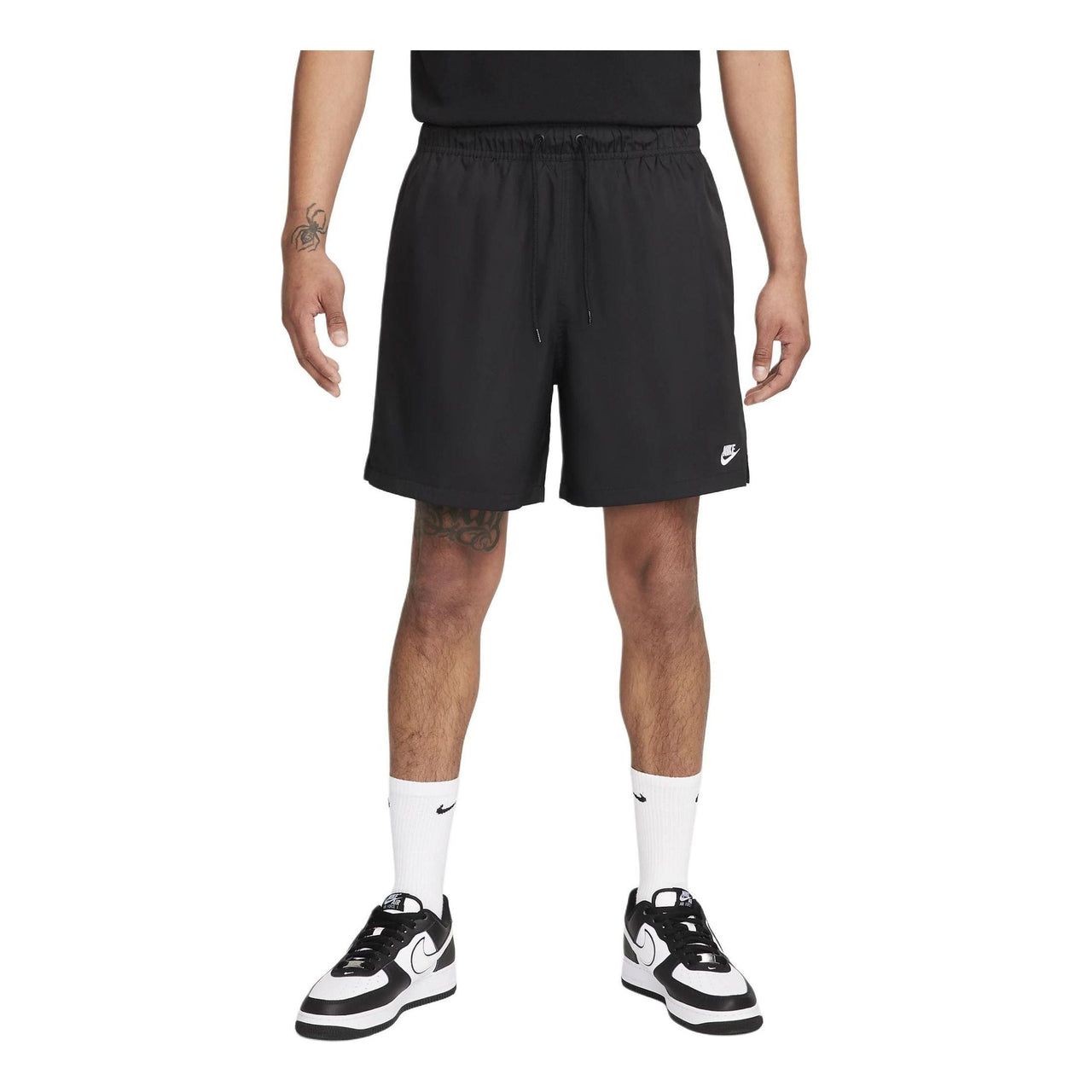 Nike Club Flow Shorts Asia Sizing 'Black White' FN3308-010