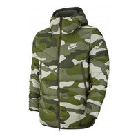 Nike Stay Warm Casual Camouflage hooded down Jacket US Edition Green Camouflage BV4763-222