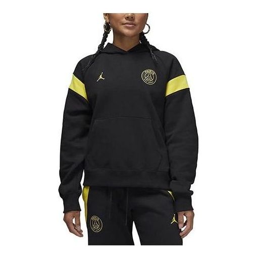 (WMNS) Air Jordan x Paris Saint-Germain Hoodie (Asia Sizing) 'Black Tour Yellow' DV2836-010