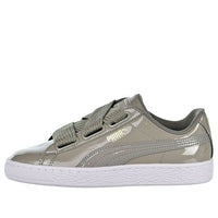 (WMNS) PUMA Basket Heart Patent Silver/Grey 363073-12