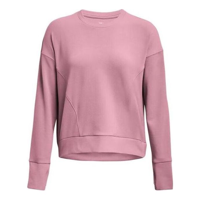 (WMNS) Under Armour Unstoppable Fleece Crew 'Pink' 1379880-697