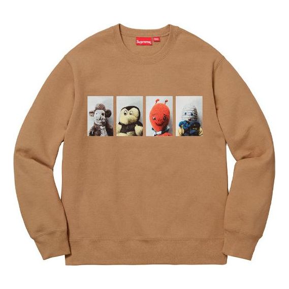 Supreme FW18 Mike Kelley AhhYouth! Crewneck Sweatshirt Light Brown SUP-FW18-348
