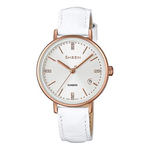 CASIO SHEEN Quartz Waterproof Sapphire Crystal White Analog SHE-4048PGL-7AUPR