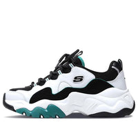 Skechers D'Lites 3.0 low running Shoes Black/White/Green 999878-WGRN