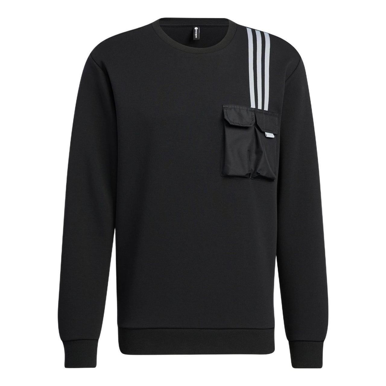 Men's adidas neo Classic Chest Sports Long Sleeves Black HM2019