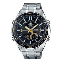 CASIO Analog EDIFICE Mens SilverBlack Analog/Digital Combo EFV-C100D-1B