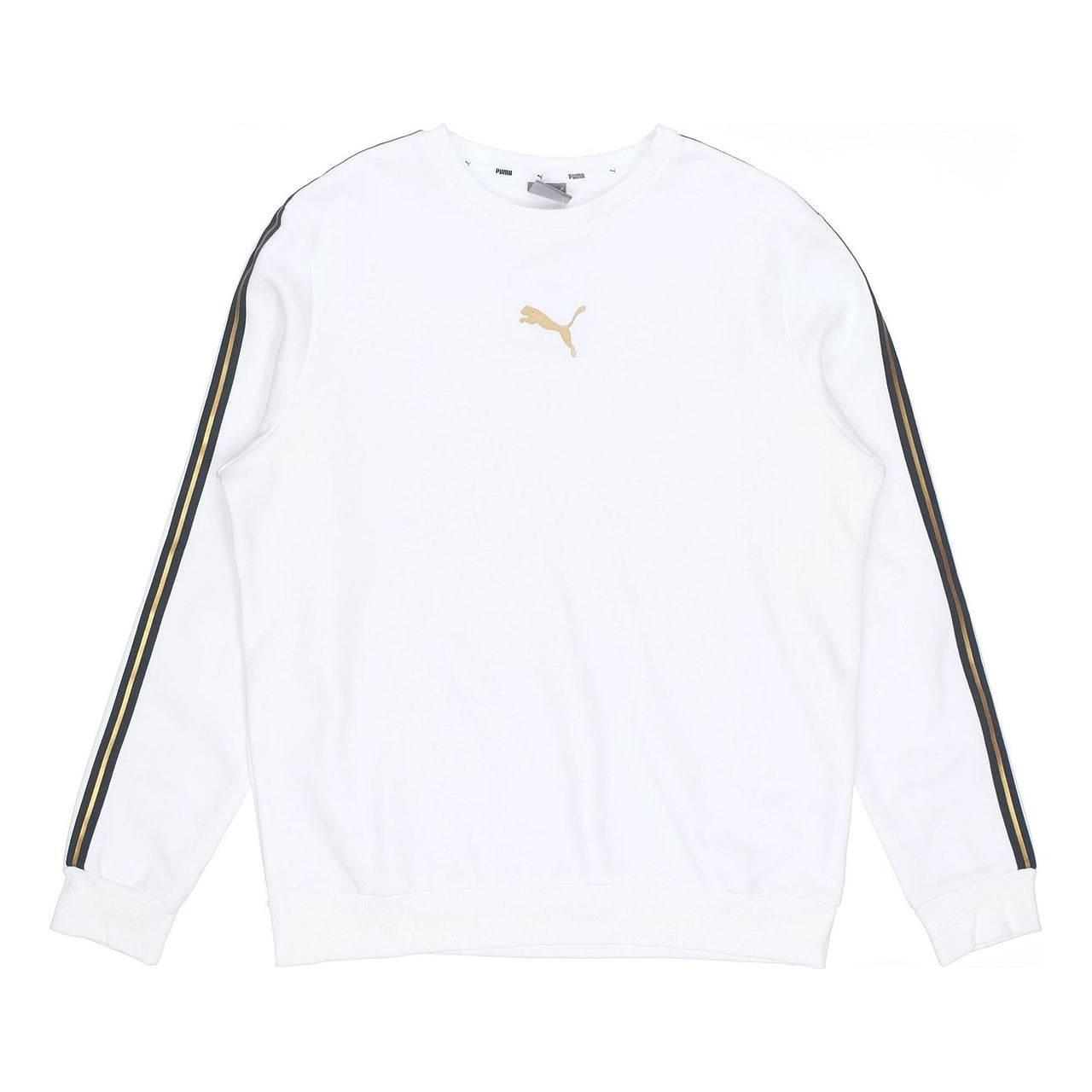 PUMA Metallic Nights Crew Sweatshirt 'White Black Gold' 587141-02