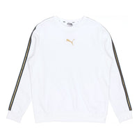 PUMA Metallic Nights Crew Sweatshirt 'White Black Gold' 587141-02