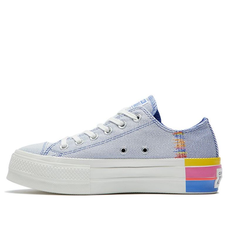 (WMNS) Converse Chuck Taylor All Star Lift Low 'Ranbow - Ozone Blue' 564993C