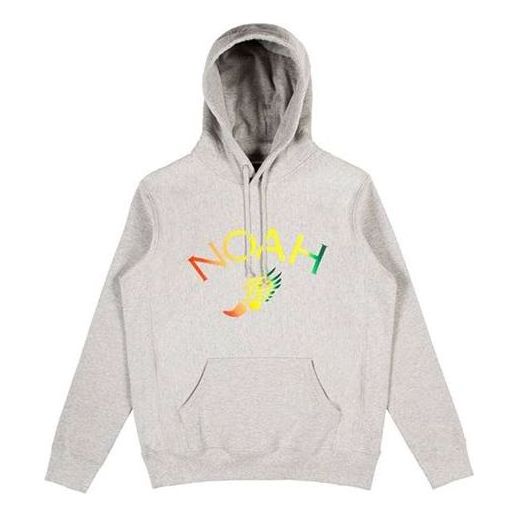 NOAH Winged Foot Embroidered Hoodie 'Grey' SS5SS18GRY