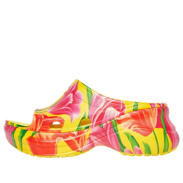 (WMNS) Balenciaga Pool Slide Sandals x Crocs 'Tulip Print Multi' 677389W1S8F7053